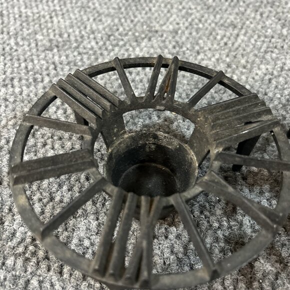 (2) Vtg Cast Iron Candle Holder Pyrex Other Black Legs Stand - Picture 3 of 14